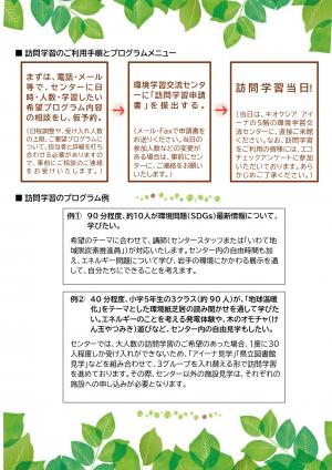 訪問学習利用案内　チラシ裏